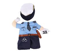 TOBBOMEY Costume Chat Policier pour Animaux Vêtements pour Chat Amusants et Confortables Cosplay Facile à Enfiler Tenues Originales Accessoires Mode Pet