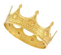 TOBBOMEY Couronne Rétro Antique en Métal Doré Vintage Couronne de Fête D’Anniversaire Unisexe Légère et Décorative pour Cosplay de Roi Accessoire Costume Prince pour Événements Festifs