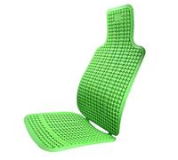 TOBBOMEY Coussin de Siège Auto en Plastique Respirant Vert Coussin de Soutien Lombaire Massant pour L'Été Housse de Siège Confort 1 Pièce Accessoire Auto Adaptable Tapis de Perles pour