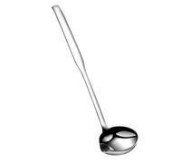 TOBBOMEY Cuillère Écumoire Acier Inoxydable Cuillère Filtrante Pratique pour Soupe et Séparation Huile Ustensile de Cuisine avec Manche Long Ergonomique Adaptée Restaurant et Maison