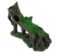 TOBBOMEY Décoration Aquarium Racine Artificielle Cachette Poisson Résine Trou De Souche Habitat Naturel pour Réservoir Poissons