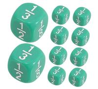 TOBBOMEY Dés Fractionnaires Multi-Faces 20Pcs pour Garçon et Filles Accessoires Pédagogiques Coins Arrondis Jeux Mathématiques Apprentissage à Classe Activités Ludiques