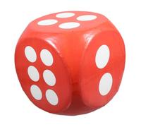 TOBBOMEY Dés Géants Mousse Rouge pour Jeux de Fête et Enseignement à Six Côtés Léger et Polyvalent pour Activités Familiales et Éducatives