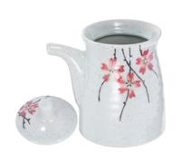 TOBBOMEY Distributeur de Condiment Céramique Japonaise Pot à Huile et Sauce Soja Bouteille de Stockage Légère et Résistante pour Cuisine