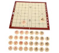 TOBBOMEY Échecs Chinois Pliable avec Plateau De Xiangqi Ensemble De Jeux De Voyage Compact pour Deux Joueurs pour Échecs
