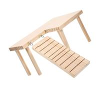 TOBBOMEY Échelle de Cage pour Hamster Plateforme d'escalade en Bois Naturel, Grand Modèle à Ouverture Gauche, Accessoires pour Cage, Jeu Sensoriel et Habitat Confortable pour Petits Animaux