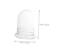 TOBBOMEY Ecological Glass Bottle Terrarium with Dome Display for Succulent Landscape DIY Desktop Plant Holder Large with Vent Hole Decorative Transparent Container for Home and Office