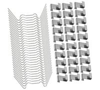 TOBBOMEY Ensemble de 50 Lot Clips Fixation Verre INOX W et Z pour Jardin Résistants Corrosion et Robustes pour Remplacement et Entretien Vitrage