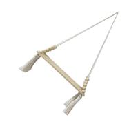 TOBBOMEY Étagère Murale Flottante Bohème Bois avec Corde Coton Tressée et Pompons Support de Rangement Compact pour Plantes et Décoration Intérieure