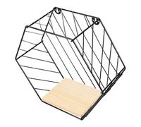 TOBBOMEY Étagère Murale Hexagonale Fer sans Perçage pour Rangement Décoratif Cuisine et Salle de Bain Support Pratique et Résistant pour Organisateur Mural
