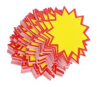 TOBBOMEY Étiquettes de Prix 5X7 CM 100 Pièces pour Commerce de Détail Panneaux de Soldes Supermarché Étiquettes de Solde Autocollantes Résistantes Usage Polyvalent Magasin