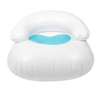 TOBBOMEY Fauteuil Gonflable Pliable en PVC Bleu Dossier, Canapé Gonflable Portable Léger pour Intérieur et Extérieur, Siège D’appoint Confortable Camping et Pique-niques