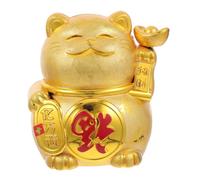 TOBBOMEY Figurine Maneki Neko Chat Porte- Pour Attirer La Richesse Décoration Feng Shui Mignonne Pour Maison Et Bureau Pour Nouvel An Chinois
