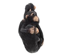 TOBBOMEY Figurine Singe Résine Trois Singes Décor Maison Bureau Sculpture Miniature Artistique pour Salon et Étagère