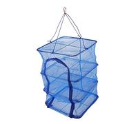 TOBBOMEY Filet de Séchage Pliable Couches Nylon pour Crevettes Poissons Fruits Légumes Filet Suspendu Respirant avec Anneau Acier Séchoir Extérieur Intérieur Écologique
