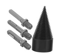 TOBBOMEY Foret de Fendeuse de Bûches Électrique Outil de Fendage Professionnel pour Perceuse Adapté pour Dur Usage Intérieur et Extérieur pour Camping et Agriculture