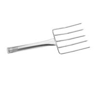 TOBBOMEY Fourche à Germes INOX 5 Dents Grosse Taille pour Repiquage et Désherbage, Outil Multifonction Portable Compact pour Jardinage et Entretien de Plantes en Pot