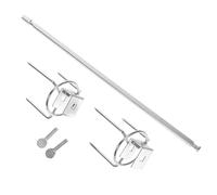 TOBBOMEY Fourchette Rotative En Acier Inoxydable Pour Broche Poulet RôTi Accessoire De Cuisine Pour Four Et Barbecue Facile À Installer Et Nettoyer 11X2 Pouces