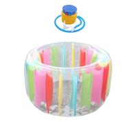 TOBBOMEY Gonflable Roue à Eau Géante PVC pour Piscine Jeu Flottant Sécurisé pour Garçon Fille et Adultes avec Pompe à Air