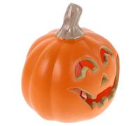 TOBBOMEY Halloween Pumpkin Lantern LED Lumineuse Résistante Aux Intempéries Décoration Automne Effrayante pour Intérieur et Extérieur Citrouille Sculptée avec Lumière Vive et Réutilisable