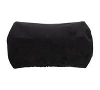 TOBBOMEY Housse D’Oreiller Ronde en Velours Cristal Noir Taie D’Oreiller Longue Cylindrique pour Appui-Tête de Voiture Protection Cervicale Confortable et Lavable Accessoire Auto