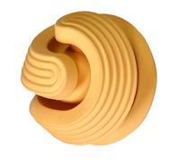 TOBBOMEY Interactif pour Chien Balle à Lécher Orange Balle Distributrice de Friandises pour Entraînement Stimulation Mentale et Nettoyage Dentaire