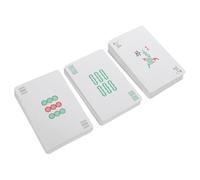 TOBBOMEY Jeu de Cartes à Jouer en Plastique Imperméable, Mini Jeu de Tuiles Extérieur, Accessoire de Divertissement Solide pour Maison, Bar et Voyage, Cartes Poker Plastifiées Résistantes