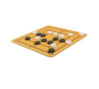 TOBBOMEY Jeu de Société Nine Men’s Morris Classique en Caoutchouc Compact, Plateau 23 Cm, Jeu de Table Stratégique pour Adultes et Garçon et Filles, pour Bureau, Voyage et Vacances, 1 Set