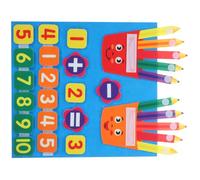 TOBBOMEY Jouet Cognitif Numérique En Feutre Pour Garçon Et Filles, Tableau Mathématique Petit Format, Apprentissage Préscolaire, Addition Et Soustraction, Matériel Montessori Éducatif Pour Tout-petits