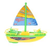 TOBBOMEY Jouet De Bain Garçon Et Filles Batterie Électrique Voilier Petit Bateau Flottant pour Tout-Petits 2-4 Ans Jeu Piscine Bain