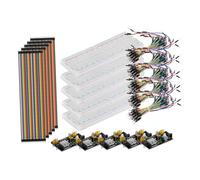 TOBBOMEY Kit de Breadboard Points avec Alimentation et Fils de Connexion Expérimentation DIY pour Apprentissage Électronique et Montage de Circuits
