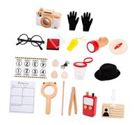 TOBBOMEY Kit de Détective pour Garçon Fille de Chapeau et Outils de Détective Coffret Outils de Jeu Imitation pour Tout