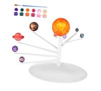 TOBBOMEY Kit du Système Solaire Maquette Éducative pour Garçon Et Filles, Plastique Abs, 8 Planètes Colorées, Projet Scientifique, Activité Scolaire Et Apprentissage De L'astronomie