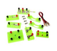TOBBOMEY Kit Éducatif pour Collège et Lycée Matériel Complet pour Expériences de Connexions Simples Série et Parallèle Plastique et Métal Sécurisés Apprentissage Pratique Physique