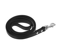 TOBBOMEY Laisse pour Chien en Cuir PU Ornée de Pierres Brillantes, Noire, Taille Petite, Promenade Quotidienne, Adaptée aux Petits Chiens