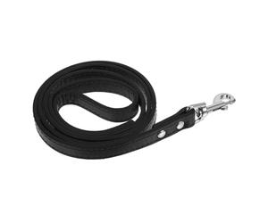 TOBBOMEY Laisse pour Chien en Cuir PU Ornée de Pierres Brillantes, Noire, Taille Petite, Promenade Quotidienne, Adaptée aux Petits Chiens