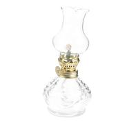 TOBBOMEY Lampe à Kérosène Vintage Verre Résistant pour Décoration de Table Éclairage Ambiance Camping et Intérieur Lampe Huile Classique avec Mèche