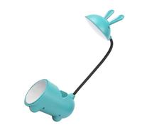 TOBBOMEY Lampe de Bureau Lapin USB Rechargeable à Intensité Tactile Réglable Éclairage pour Lecture et Travail Lampe de Table Pratique et Sécurisée