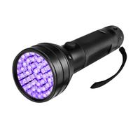 TOBBOMEY Lampe Torche UV Blacklight Portable Aluminium Résistant Anti-dérapante avec Cordon Étanche et Compacte pour Détection Fluorescente et Urine Animaux