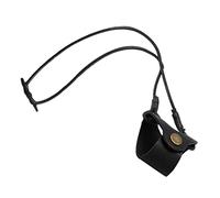 TOBBOMEY Lanière de Lunettes Cuir Synthétique Noir Double Boucle Porte Lunettes Unisexe pour Maintien Sécurisé Autour Du Cou Accessoire Mode Pratique et