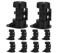 TOBBOMEY Lot de 10 Pieds de nivellement avec Clips de Fixation pour plinthes - Clips de Fixation pour la Mise à Niveau des Meubles - Pieds de plinthe de Cuisine antidérapants pour Usage Domestique