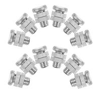 TOBBOMEY Lot de 12 Connecteurs de Clôture Électrique à Boulon Fendu en Alliage d'Aluminium Haute Résistance Pincettes de Fixation pour Fil de Clôture Accessoire Robuste pour Entretien