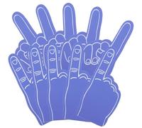 TOBBOMEY Lot de 12 Doigts en Mousse Bleus EVA pour Cheerleading Accessoires Portables pour Encourager aux Événements Sportifs et Fêtes Main de Pom-Pom Girl Légère et Bruiteur pour