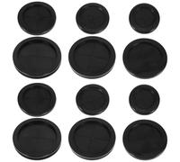 TOBBOMEY Lot de 12 Passe-Câbles en Caoutchouc Noir Double Face Œillets de Protection Étanches pour Trous de 50 MM Compatibles Câblage Électrique Meubles et Bureaux Flexible et