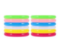 TOBBOMEY Lot de 12 set de Bracelets en Plastique Colorés pour Femmes et Garçon et Filles Style Candy Color Légers et Résistants Accessoires de Déguisement pour Fêtes et Présents