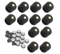 TOBBOMEY Lot de 12 sets de Capuchons Métalliques Arrière Étanches pour Mini Interrupteur de Lampe Torche Couvercles Robustes pour Bouton-Poussoir Accessoires Compacts pour Activités de