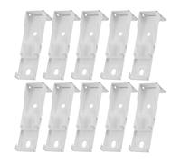 TOBBOMEY Lot de 12 Supports de Fixation Universels pour Tringle à Rideaux, Rails Incurvés et Droits, Couleur Blanche, Installation Plafond ou Murale, Quincaillerie Robuste Fenêtre, Usage