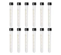 TOBBOMEY Lot de 12 Tubes à Essai en Verre 5 Ml Rond Transparents avec Bouchons à Vis Étanches Récipients de Stockage d'Échantillons pour Laboratoire Usage Biologie Moléculaire et