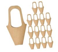 TOBBOMEY Lot de 15 Paquet d'Emballage Kraft pour Bouquets de Fleurs avec Poignée Format Moyen Papier Kraft Résistant pour Emballage Floral Présents et Décoration Maison Utilisation