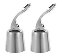 TOBBOMEY Lot De 2 Bouchons À Vin En Acier Inoxydable Bouchons De Bouteille Pour Bouteilles De Vin Rouge Pour Tube À Essai